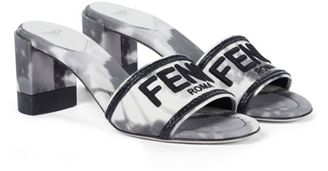 fendi signature canvas sandals|fendi high heels sandals.